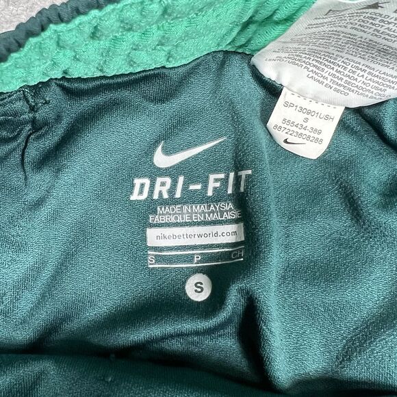 Nike Shorts Womens Size Small Green Dri Fit Running Shorts Lined Drawstring - Picture 10 of 13